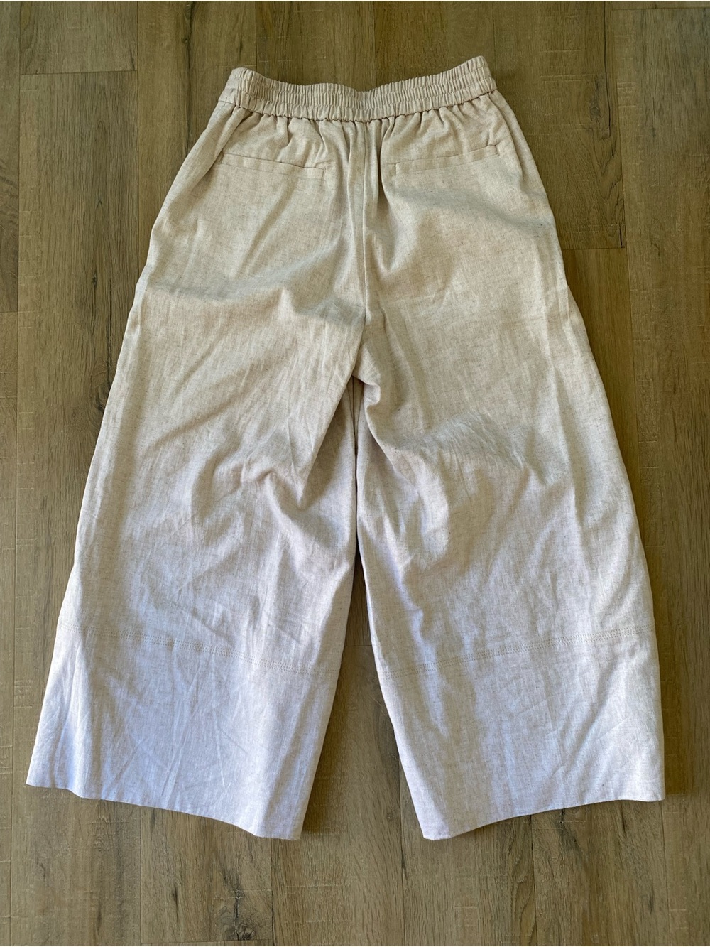 Banana Republic Beige Wide-Leg Cropped Pants - Picture 5 of 7